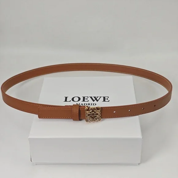 Loewe Tan Leather Belt with Gold Accent m_6965aa0621bd42238250a021.jpg main image 2